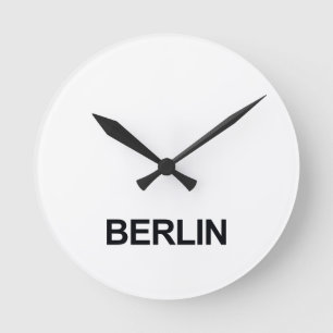 BERLIN WORLDWIDE TIMEZONE CLOCK SET RUNDE WANDUHR