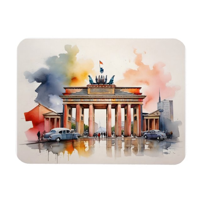 Berliner Aquarellkunst Magnet (Horizontal)