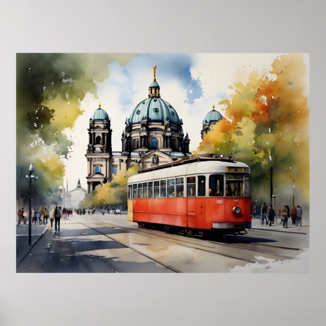 Berliner Aquarellkunst Poster (Vorne)