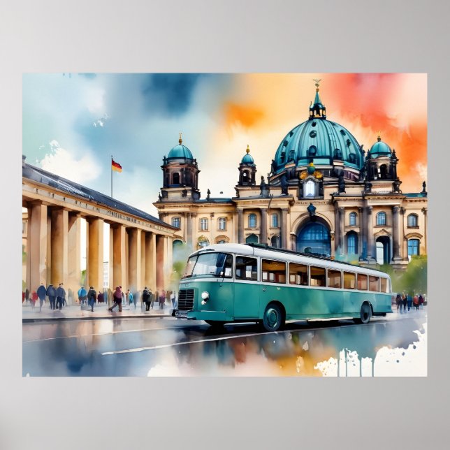 Berliner Aquarellkunst Poster (Vorne)