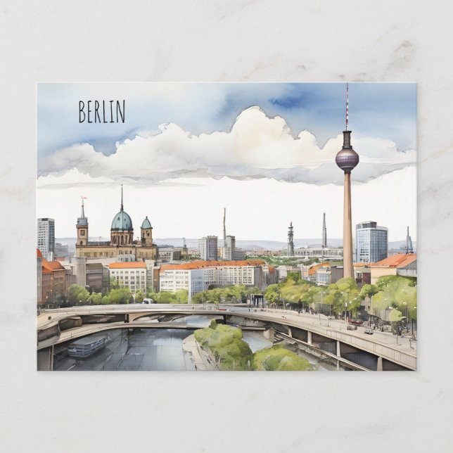 Berliner Aquarellkunst Postkarte (Vorderseite)