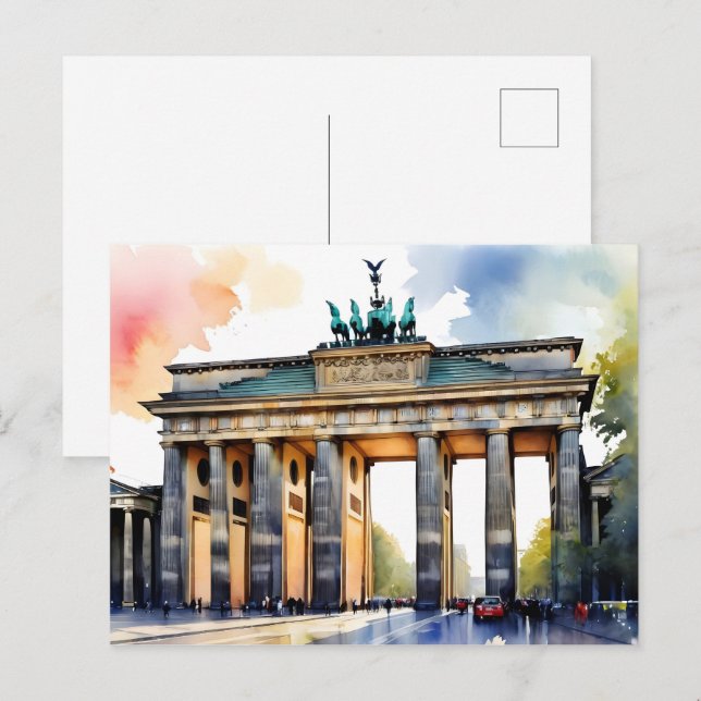 Berliner Aquarellkunst Postkarte (Vorne/Hinten)