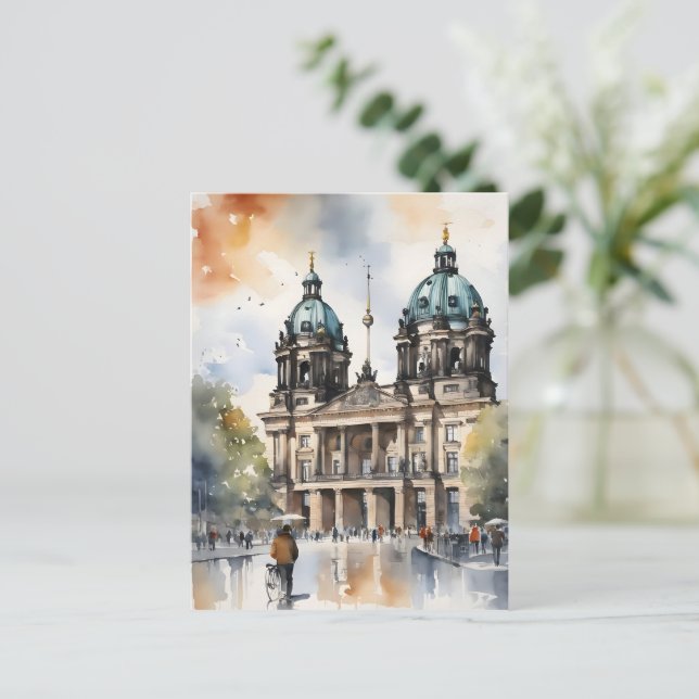 Berliner Aquarellkunst Postkarte (Stehend Vorderseite)