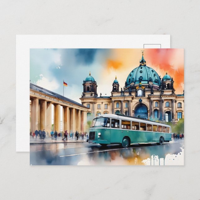 Berliner Aquarellkunst Postkarte (Vorne/Hinten)
