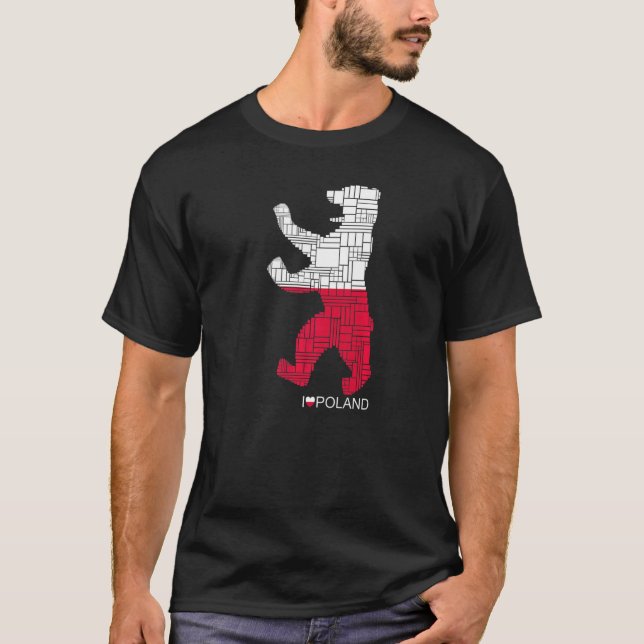 Berliner Bär I Liebe Berlin Polen Bär T-Shirt (Vorderseite)
