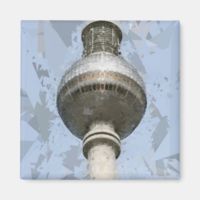 Berliner Fernsehturm Abstrakt Deutschland Reise Ku Magnet (Vorne)