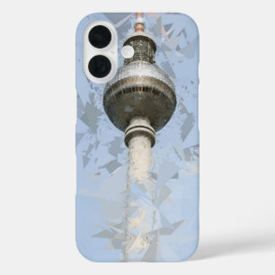 Berliner Fernsehturm Abstrakte Deutschland Reise K iPhone 16 Hülle