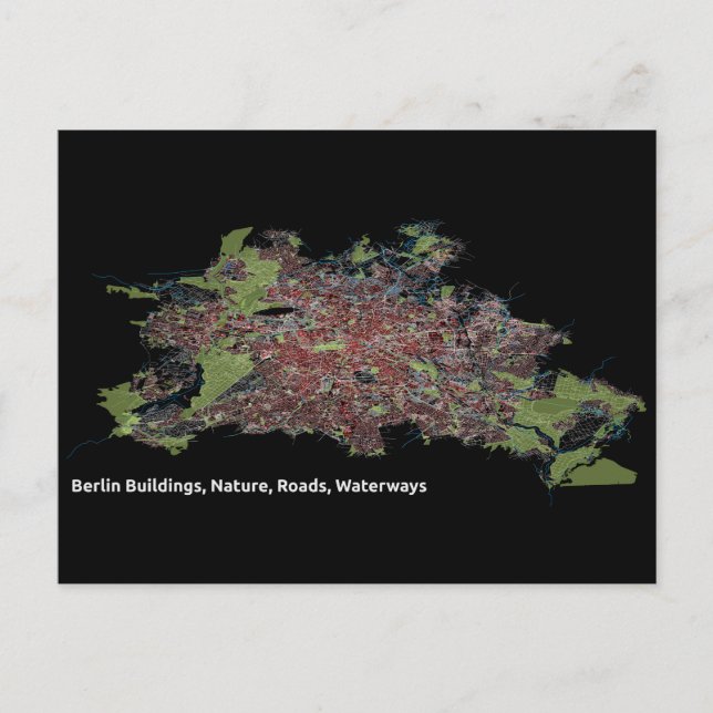 Berliner Gebäude, Natur, Straßen, Wasserstraßen -  Postkarte (Vorderseite)