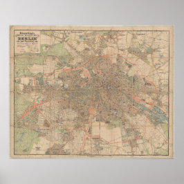 Berliner Karte um 1897 – Kiesslings detaillierter Poster