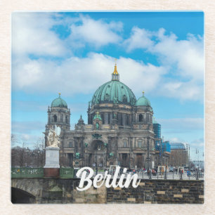 Berliner Kathedrale und Fernsehturm in Berlin Glasuntersetzer