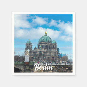 Berliner Kathedrale und Fernsehturm in Berlin Serviette