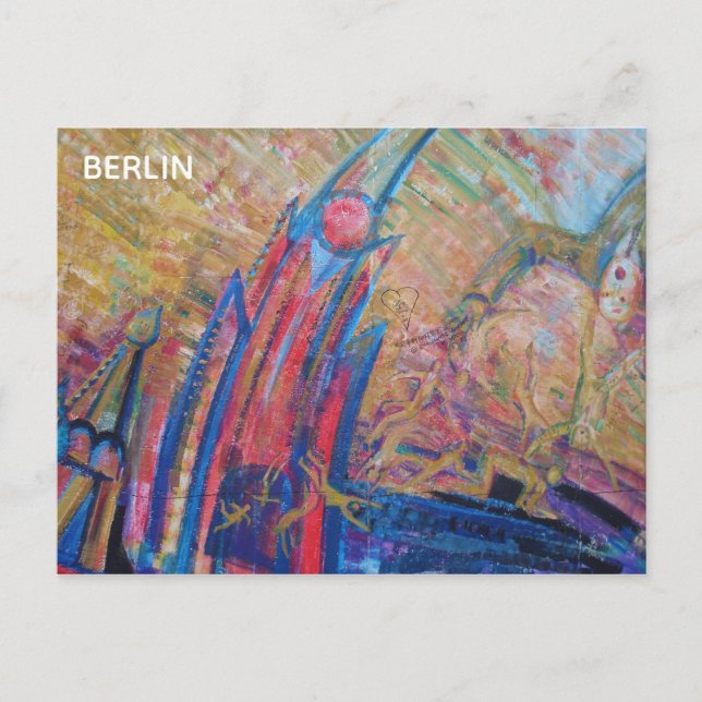 Berliner Mauer Postkarte (Vorderseite)