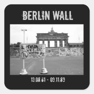 Berliner Mauer Quadratischer Aufkleber