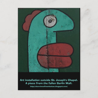 Berliner Mauerbild Postkarte