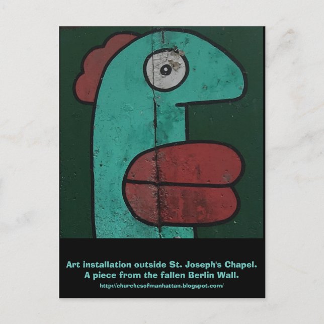 Berliner Mauerbild Postkarte (Vorderseite)