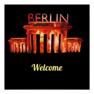 Berliner Nachtleben personalisiert Mauer Poster