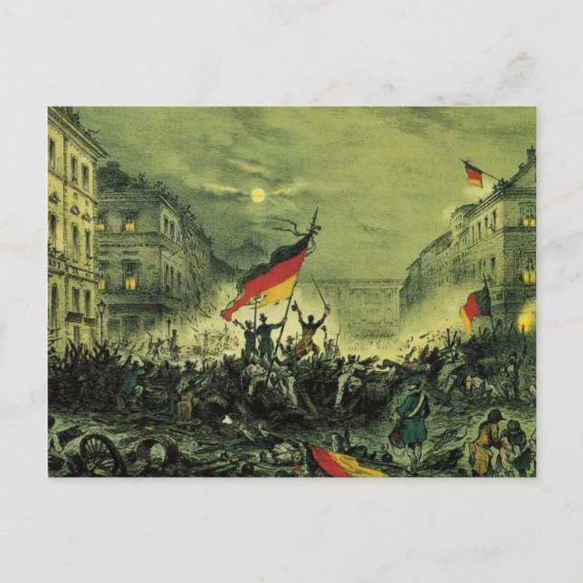 Berliner Revolution 1848 Postkarte (Vorderseite)