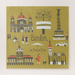 Berliner Sehenswürdigkeiten, monumentale Illustrat