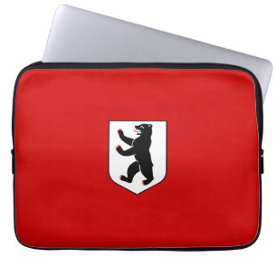 Berliner Stadtsymbol Deutschlandflagge Bär Emblem Laptopschutzhülle