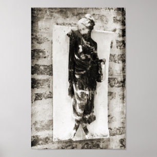 Berliner Statue   Schwarz + Weiß Poster