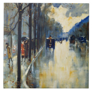 Berliner Straße im Spätherbst, berühmtes Kunstwerk Fliese