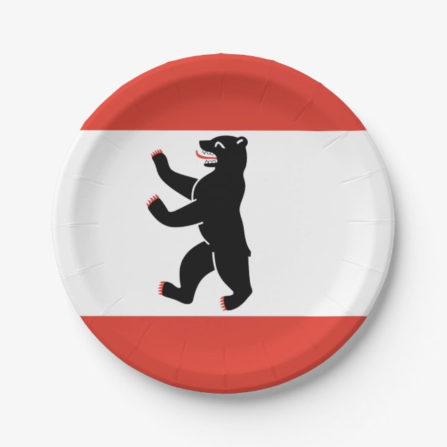 Berliner Teller-Flagge Pappteller (Vorderseite)