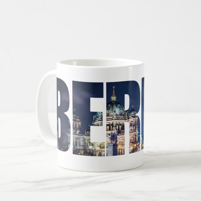 Berliner Text-Souvenir Kaffeetasse (Vorderseite Links)