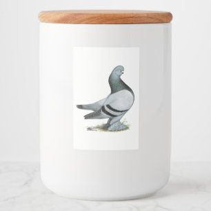 Berliner Tumbler Pigeon Blue Bar Lebensmitteletikett