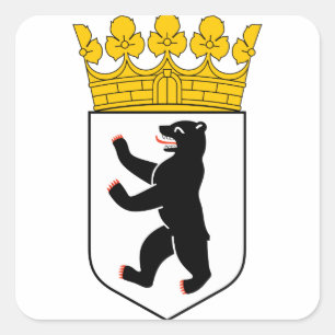 Berliner Wappen Quadratischer Aufkleber