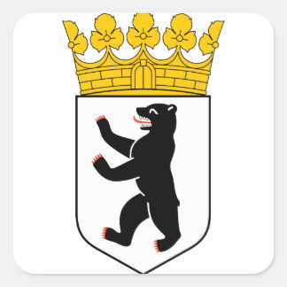 Berliner Wappen Quadratischer Aufkleber