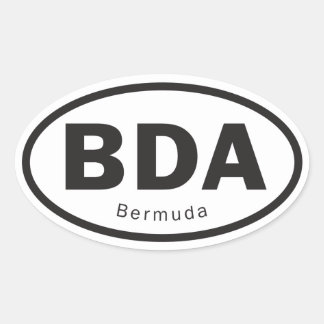 Bermuda-Aufkleber Ovaler Aufkleber