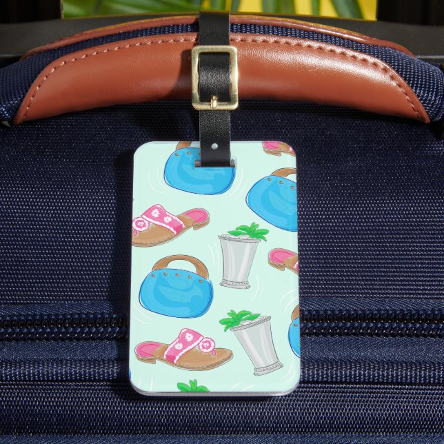 Bermuda Bag Sandals Minze Julep Preppy Gepäckanhänger (Vorderseite Insitu 2)
