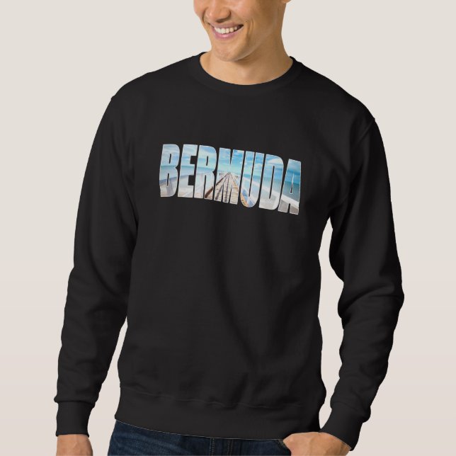Bermuda Beach Sand Ocean Summer Keepake Souvenir Sweatshirt (Vorderseite)