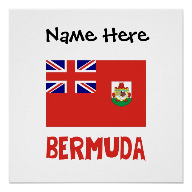 Bermuda Bermudian Flag Personalisiert Poster (Vorderseite)