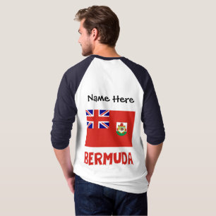 Bermuda Bermudian Flag Personalisierter Name T-Shirt