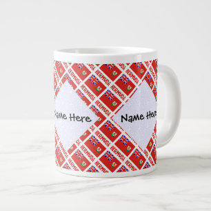Bermuda-Bermudian Flagge mit personalisiertem Name Jumbo-Tasse