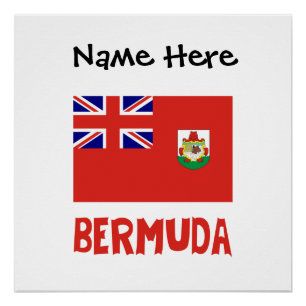 Bermuda Bermudische Flagge Personalisiert Poster