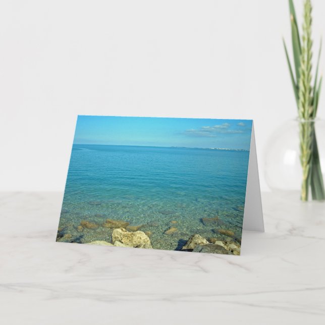 Bermuda Blue Green Waters Karte (Vorderseite)