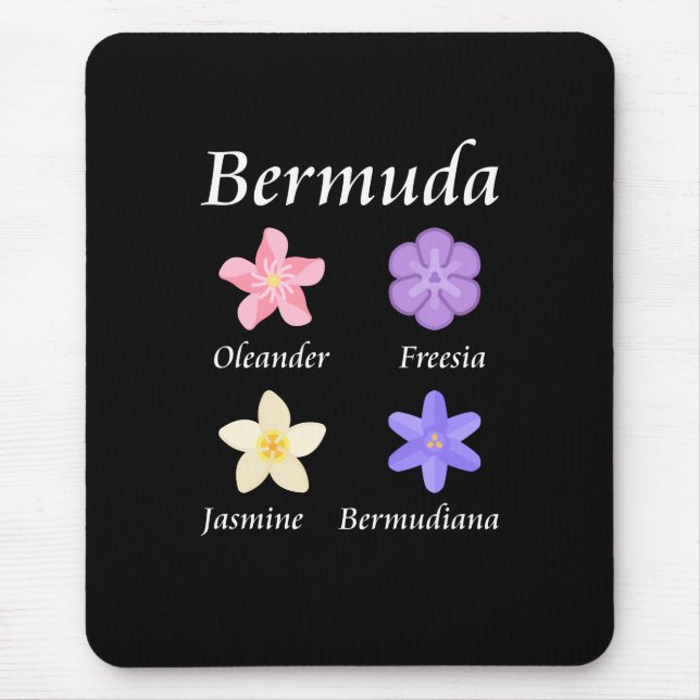 Bermuda-Blume-Symbole - Farbe Mousepad (Vorne)