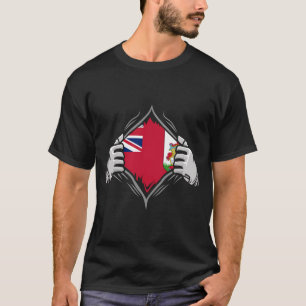 Bermuda-Fahne mit zwei Händen T-Shirt