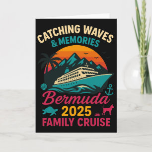 Bermuda-Familienkreuzfahrt 2025 Urlaubs-T-Shirt fü Karte