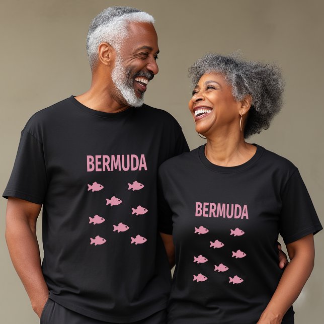 Bermuda Fish School Dark Color T-Shirt (Von Creator hochgeladen)