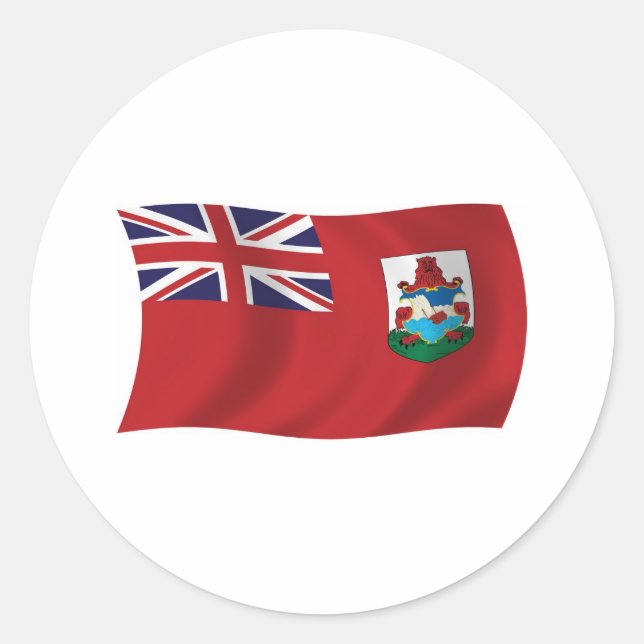 Bermuda-Flag-Aufkleber Runder Aufkleber (Vorderseite)