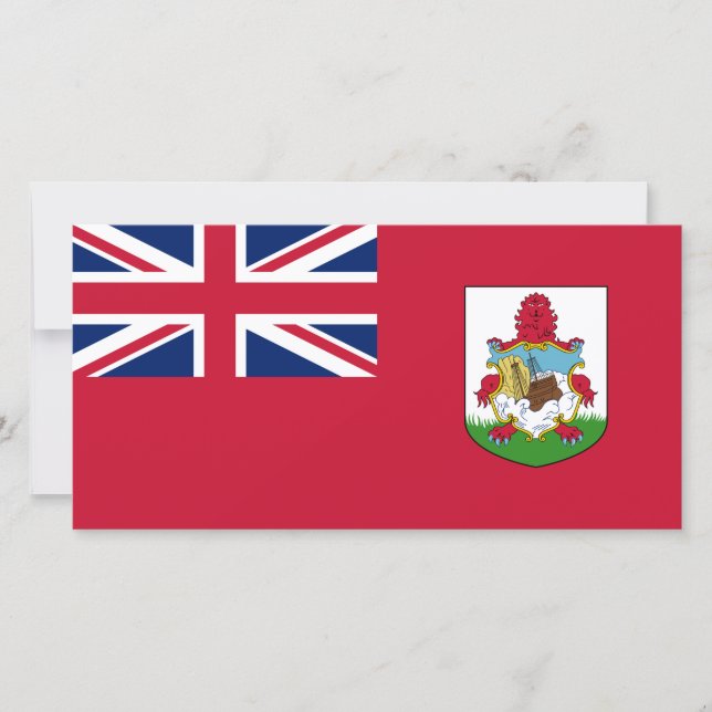 Bermuda Flag (Bermudian) (Caribbean Islands) Karte (Vorderseite)