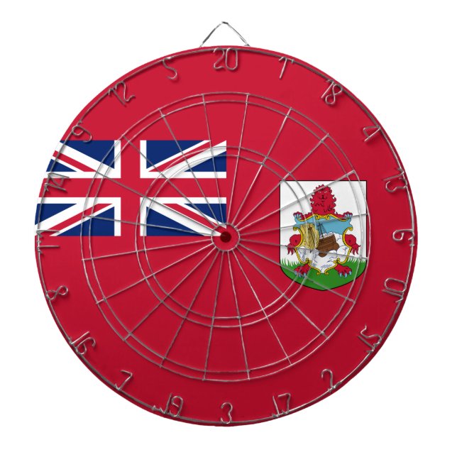 Bermuda-Flagge (Bermudian) (Karibische Inseln) Dartscheibe (vorne)