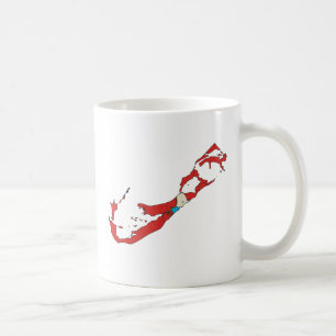 Bermuda-Flaggen-Karte Größengleich Kaffeetasse