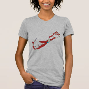 Bermuda-Flaggenkarte T-Shirt