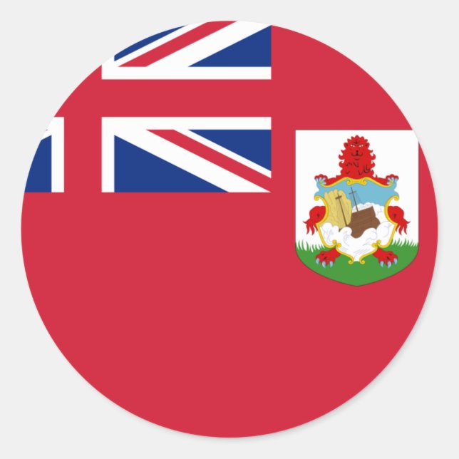 Bermuda-Flaggensticker Runder Aufkleber (Vorderseite)