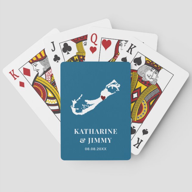 Bermuda Gastgeschenk Hochzeit Deck Cards, Inselkar Spielkarten (Rückseite)