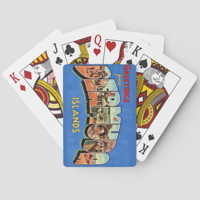 Bermuda-Grußkarten Spielkarten (Rückseite)
